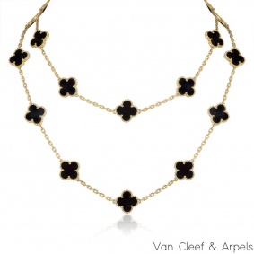 Van Cleef & Arpels Yellow Gold Vintage Alhambra Necklace VCARA43100